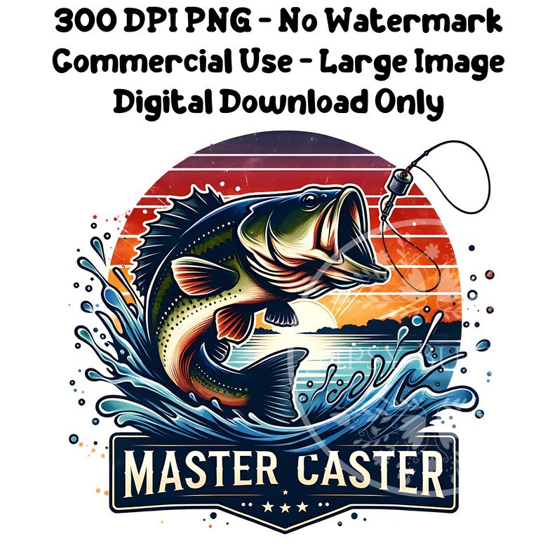 Funny Fishing PNG, Retro Fishing Clipart PNG, Fishing Sublimation Design, Bass Fishing PNG, Bass Fishing File, Commercial Use, Digital Files