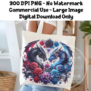 Dragon Clipart Fantasy PNG,  Floral Dragons Design, Dragon Sublimation Files, Romantasy Clipart Files, Digital Downloads, Commercial Use