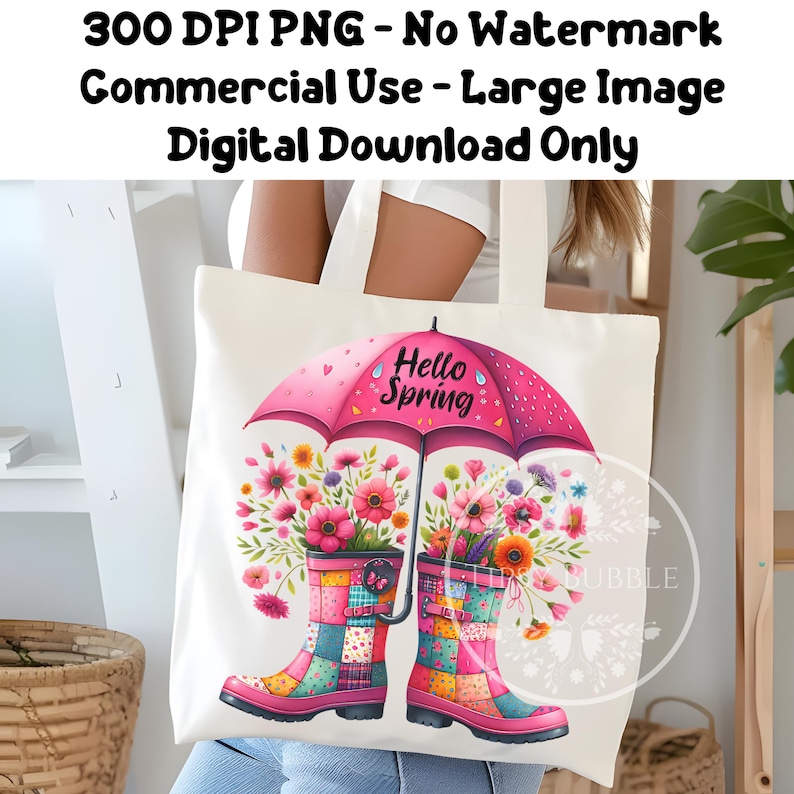 Spring Flowers PNG, Cute Watercolor Clipart, Sublimation Files, Floral Spring Clipart, Hello Spring Shirt PNG, Commercial Use, Digital Files