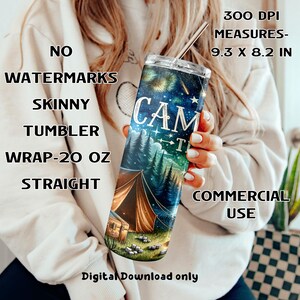 Camping Tumbler Wrap, Skinny Tumbler 20oz PNG Camping Tumbler PNG, Tumbler Sublimation, Outdoor Tumbler Wrap, Commercial Use, Digital