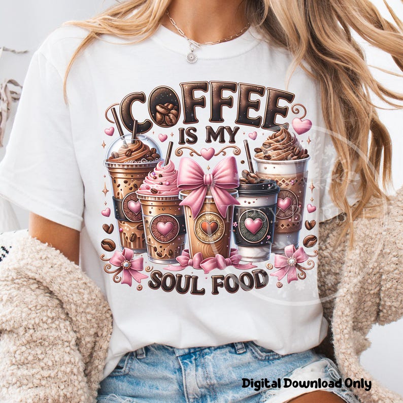 Coffee Coquette PNG, Cute Coffee Shirt Designs, Coquette Coffee Sublimation Designs, Coffee Lovers PNG, Trendy Coffee PNG, Commercial Use
