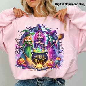 Halloween Witch Shirt Design, Cute Halloween Witch PNG, Witch Sublimation Designs, Cute Witch PNG Sublimation Files, Commercial Use Digital