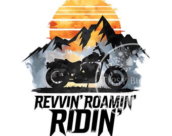 Motorcycle PNG Shirt Design, Biker PNG Sublimation Files, Bike Lover Clipart, Retro Motorcycle PNG Design, Commercial Use, Digital Download