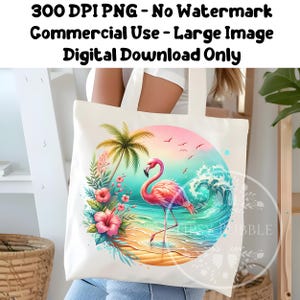 Tropical Flamingo PNG, Tropical Summer PNG, Summer Sublimation File, Girls Summer Shirt Designs, Floral Flamingo Clipart PNG, Commercial Use