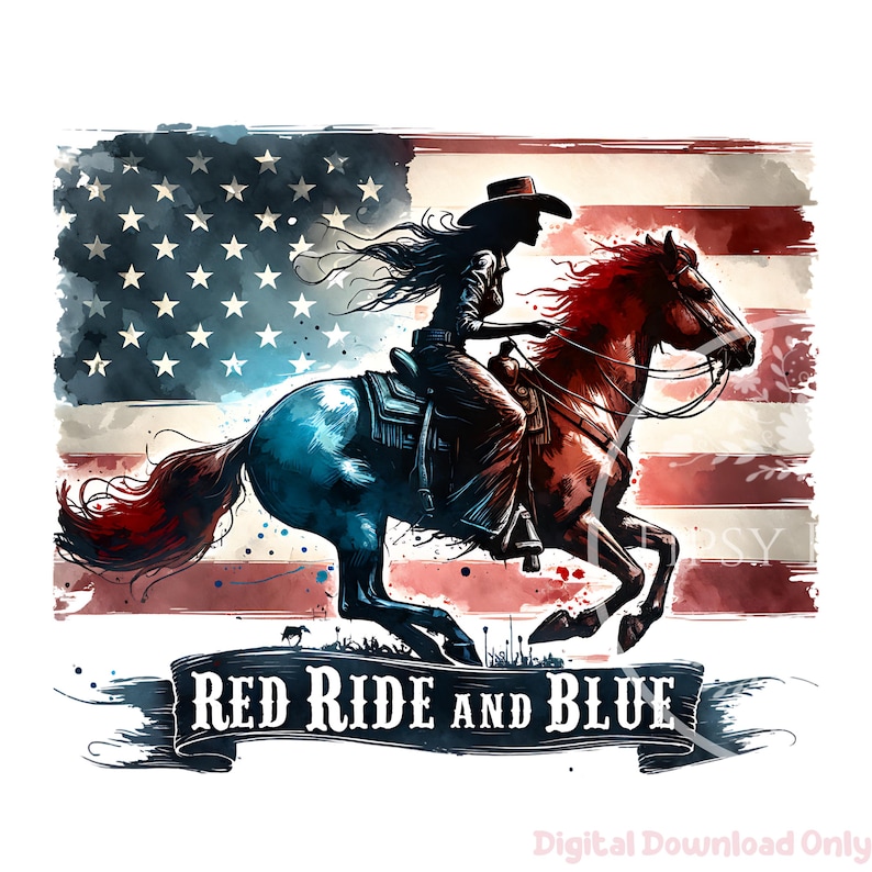 American Cowgirl PNG Sublimation Files, Western Girl Shirt Designs, Patriotic Western PNG, Retro Cowgirl Rodeo Shirt Designs, Commercial Use