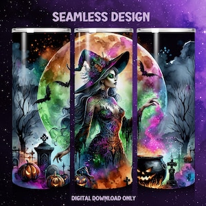 Witch Tumbler Wrap, Skinny Tumbler Wrap, Tumbler Sublimation, Faux Glitter Png, Witchy Tumbler PNG, Halloween Sublimation, Commercial Use