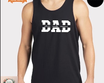 Personalized Dad Tank Top With Kids Names, Birthday New Dad Tank Top, Father's Day Tanktop
