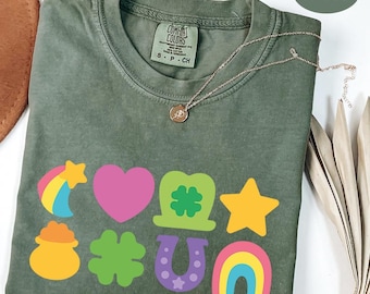 Comfort Colors® St Patrick's Day Shirt, Rainbow Shirt, Lucky Charm Shirt, Irish Day Shirt, Happy Shamrock Shirt, Lucky St Patricks Day Shirt