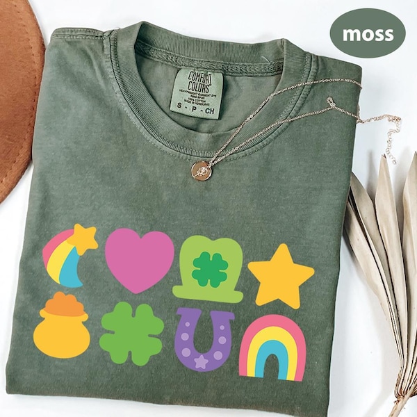 Comfort Colors® St Patrick's Day Shirt, Rainbow Shirt, Lucky Charm Shirt, Irish Day Shirt, Happy Shamrock Shirt, Lucky St Patricks Day Shirt