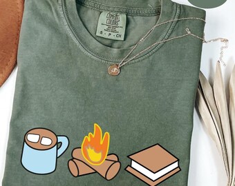 Comfort Colors® Camp Lover Shirt, Coffee T-Shirt, Nature Lover Tee, Camping Gift Shirt, Camp Life, Camping Gift Shirt
