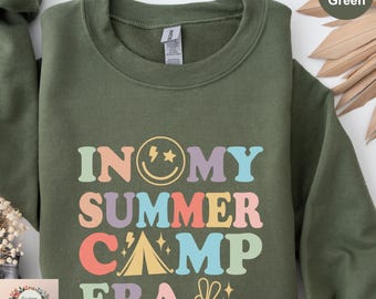 Retro Summer Camp Sweatshirt: Groovy Vacation Hoodie