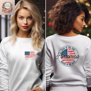 Retro American Flag Graphic Sweatshirt: 4th of July Hoodie