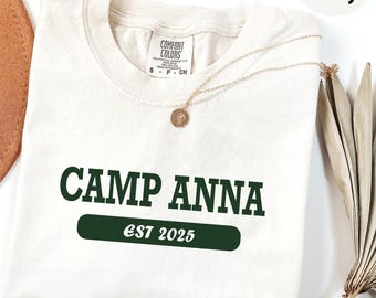 Retro Camping Bachelorette Shirt: Personalized Comfort Colors Tee