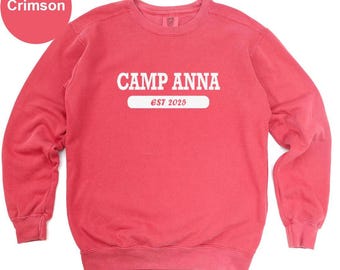 Comfort Colors Personalization Retro Bachelorette Camping Sweatshirt,Camp Themed Lake Bachelorette Sweatshirt,Mountain Bride Camp Sweatshirt