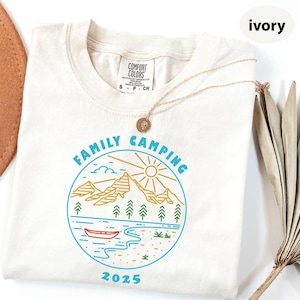 Comfort Colors® Family Camping 2025 Shirt, Camp T Shirt, Camping Shirts for Family Friends, Summer Vacation Shirt, Lake Trip Shirts
