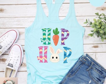 Hip Hop Easter Bunny Tank Top, Kids Easter Tank Top, Easter Day Tank, Easter Bunny Lover Tank Top, Easter Family Trip Tank Top