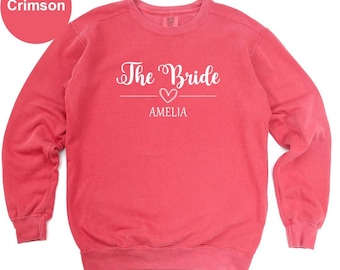 Comfort Colors Personalized Bachelorette Party Sweatshirt: Bridal Group
