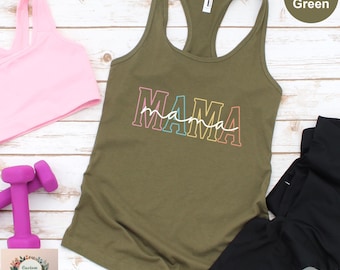 Mama Tank Top, Best Mom Tank Top, Retro Mama Tank Top, Mama Tank Top For Birthday Gift, Baby Shower Gift Mom Tank Top, Mother’s Day Tank Top
