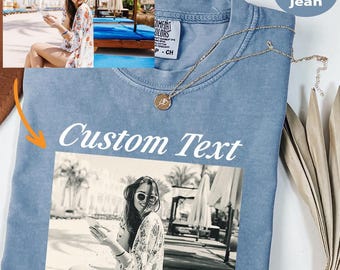 Comfort Colors Custom Photo T-Shirt: Personalized Vintage Style