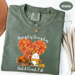 Comfort Colors Humpty Dumpty Fall Shirt, Cute Autumn Pumpkin T-Shirt, Funny Thanksgiving Tee, Cozy Fall Outfit, Halloween Pumpkin Shirt