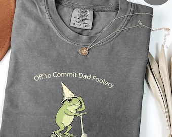Comfort Colors® Dad Frog Shirt, Off to Commit Dad Foolery Tee, Pregnancy Announcement TShirt