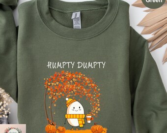 Sudadera de Humpty Dumpty: Sudadera con capucha acogedora para otoño, ropa para el Día de Acción de Gracias.