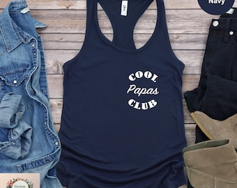 Cool Papas Club Tank Top, Best Daddy Tank Top, Cool Dad Tank Top, Cool Papa Tank Top for New Dad, Baby Announcement Tank Top for Dad