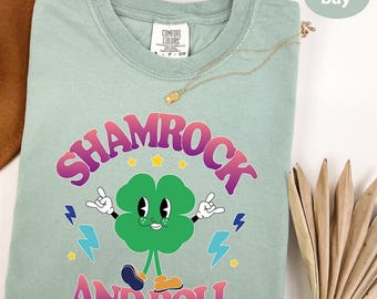 Comfort Colors® Shamrocks St. Patrick's Day T-Shirt,Shamrock and Roll Shirt,Saint Patricks Day Tee,Irish Clover Shirt,Funny St Patrick’s Tee