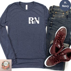 Custom RN Nurse Long Sleeve,Nurse Life Long Sleeve,Personalized RN Nurse Tee,Cute Nurse Student Long Sleev,Custom Shirt for Registered Nurse