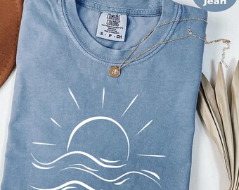 Comfort Colors® Sunshine T-shirt, Summer Positive Vibes Shirt, Sun Shirt, Summer Tee, Gift For Her, Shirts For Women, Holiday Shirt