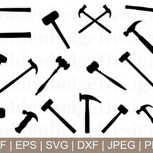 Hammer Svg, Hammer Vector, Hammer Cricut, Hammer Cut File, Hammer Dxf, Jpeg, Png