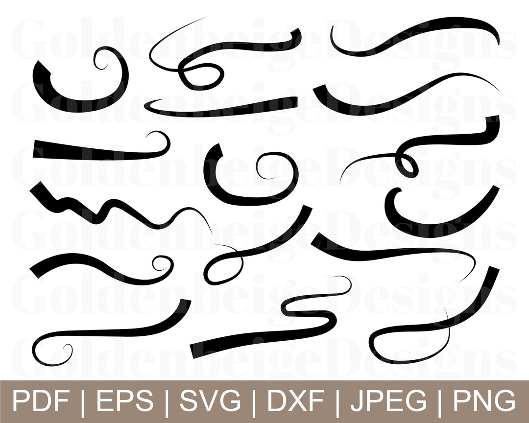 Underline Svg, Text Tail Vector, Swoosh Silhouette, Underline Cricut ...