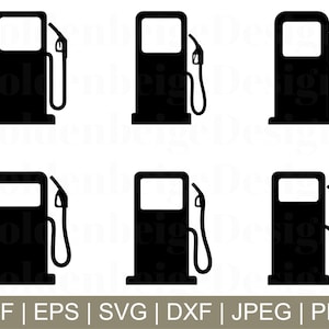 Gas Pump Svg, Gas Pump Silhouette, Gas Pump Cut File, Gas Pump Vector, Jpeg, Png