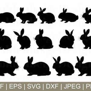 Rabbit Svg, Rabbit Vector, Rabbit Silhouette, Rabbit Cut File, Rabbit Cricut, Jpeg, Png