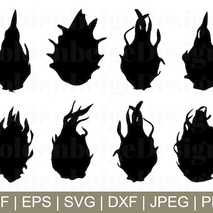 Dragon fruit Svg, Dragon Fruit Vector, Dragon Fruit Silhouette, Dragon Fruit Cricut, Dragon Fruit Clipart