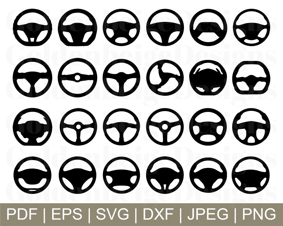 Driving Wheel Vector Car Steering Wheels Svg, Steering Silhouette, Driving Wheel Vector, Car ...