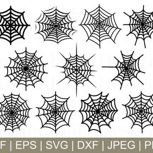 Spider Webs Svg, Spider Web Cut File, Spider Web Cricut, Spider Web Dxf, Jpeg, Png