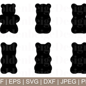 Gummy Bear Svg, Gummy Bear Vector, Gummy Bear Silhouette, Gummy Bear Cricut, Jpeg, Png
