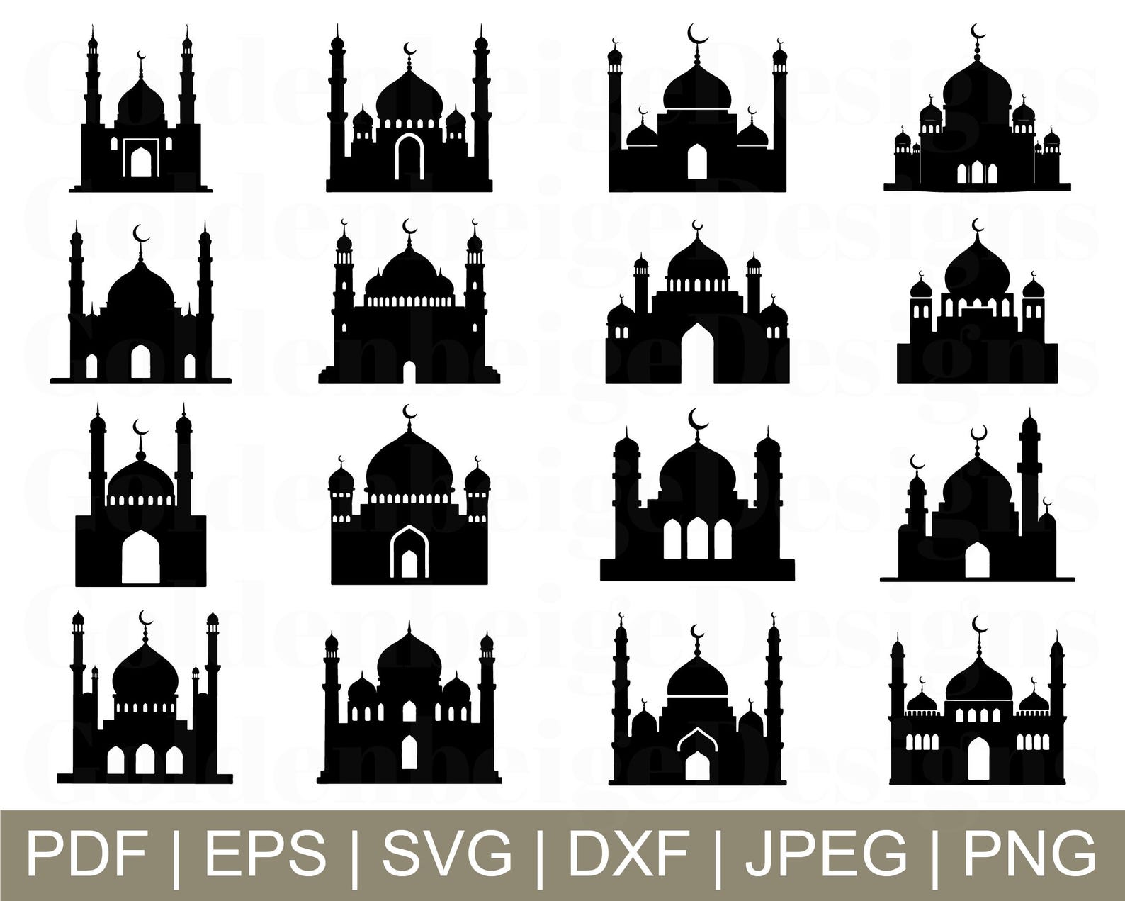 Mosque Svg, Mosque Cut File, Mosque Silhouette, Mosque Cricut, Jpeg ...