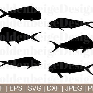 Mahi Mahi Fisch Monogramm, Mahi Mahi Angeln, Mahi Mahi Silhouette, Mahi Mahi Dxf, Mahi Mahi Vektor, Angeln SVG, Mahi Mahi Clipart, Dxf, Png