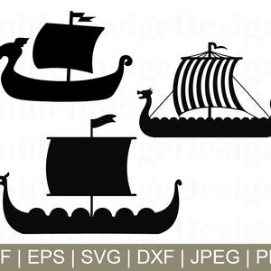 Viking Ships Svg, Viking Ships Vector, Viking Ships Silhouette, Viking Ships Cricut, Dxf, Jpeg, Png