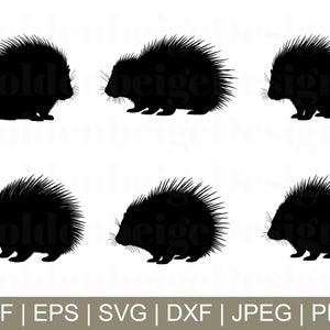 Porcupine Svg, Porcupine Silhouette, Porcupine Cut File, Porcupine Cricut, Porcupine Dxf, Jpeg, Png