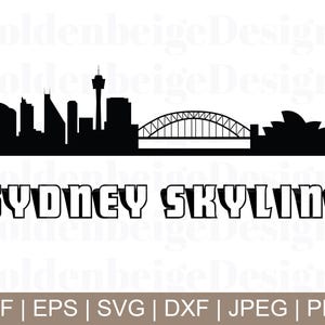 Sydney Skyline Svg, Sydney Skyline Vector, Sydney Skyline Silhouette, Sydney Australia, Cityscape