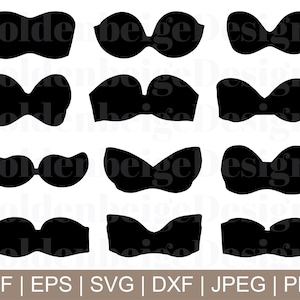 Strapless Bra Svg, Bra Vector, Bra Silhouette, Strapless Bra Cricut, Bra Clipart, Dxf, Jpeg, Png