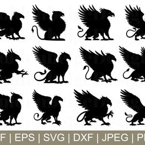 Griffin Svg, Griffin Vector, Griffin Cut File, Griffin Cricut, Griffin Dxf, Jpeg, Png