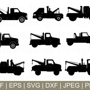 Tow Truck Svg, Tow Truck Cut File, Tow Truck Cricut, Tow Truck Vector, Jpeg, Png