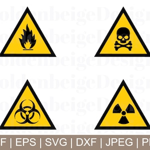 Biohazard Symbols Svg, Biohazard Vector, Biohazard Silhouette, Biohazard Clipart, Biohazard Cut File