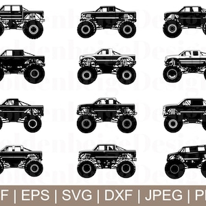 Monster Truck Svg, Monster Truck Svg, Monster Truck Cut File, Monster Truck Dxf, Jpeg, Png