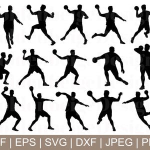 Handball Players Svg, Handball Players Vector, Handball Players Silhouette, Sports Svg, Jpeg, Png