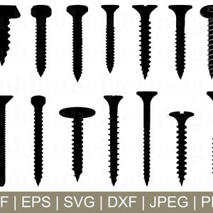 Screw Svg, Screw Cut File, Screw Silhouette, Screw Cricut, Screw Vector, Screw Dxf, Jpeg, Png